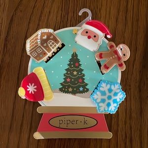 Piper K Set of Five Holiday Hair Clips new